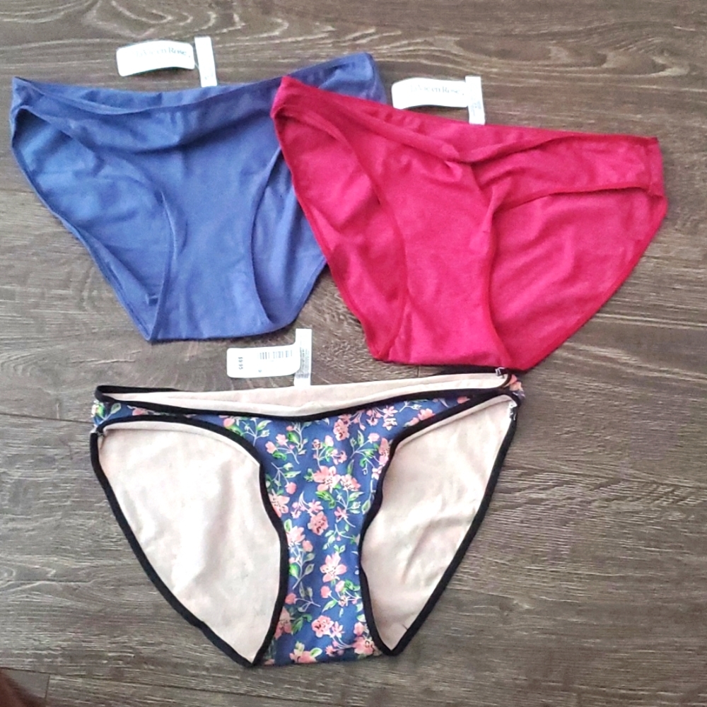🔹️ 3 Panties La Vie En Rose Women's Underwear Medium New with Tags